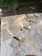 Hollywood Regency Stijl Wandkapstok Plexiglas Messing, Huis en Inrichting, Woonaccessoires | Kapstokken, Wandkapstok, Ophalen of Verzenden