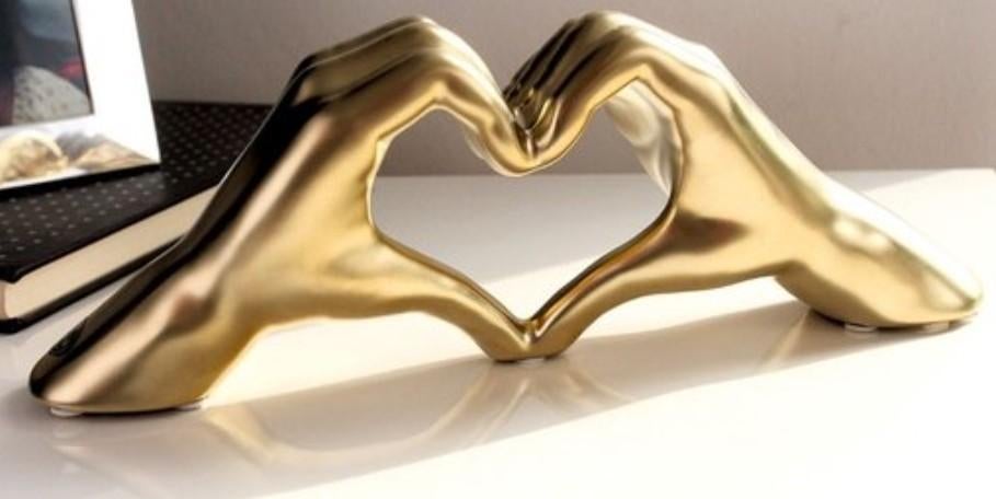 Heart sign hands sculptuur, Verzamelen, Beelden en Beeldjes, Ophalen, Zo goed als nieuw, Dier