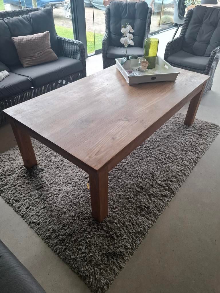Salontafel Teak 160 x 90, Huis en Inrichting, Tafels | Salontafels, Ophalen, Gebruikt, 50 tot 75 cm, Teakhout