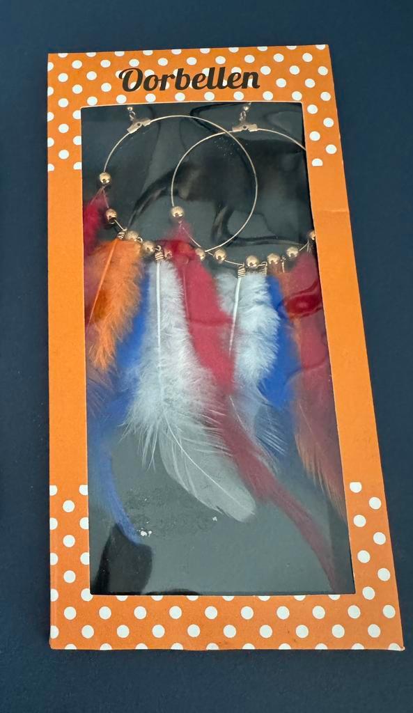 Nieuw Koningsdag oorbellen creolen rood wit blauw veren, Kleding | Dames, Carnavalskleding en Feestkleding, Nieuw, Accessoires