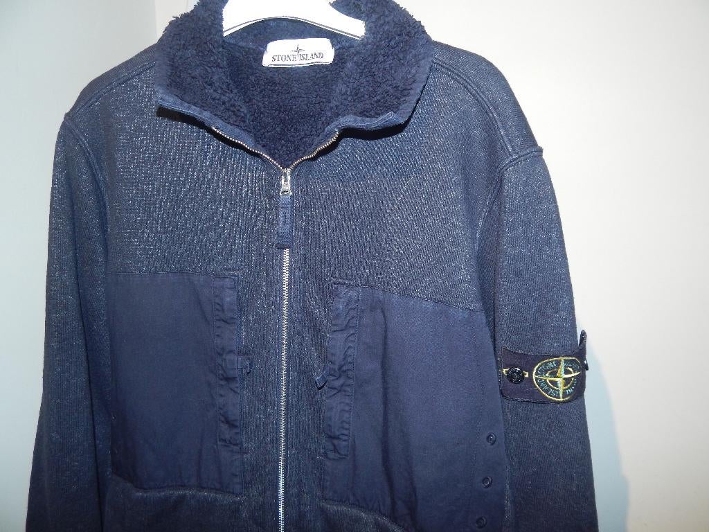 Stone Island heerlijk vest wollen voering teddy achtig S/ M, Maat 46 (S) of kleiner, Verzenden, Blauw, Stone Island