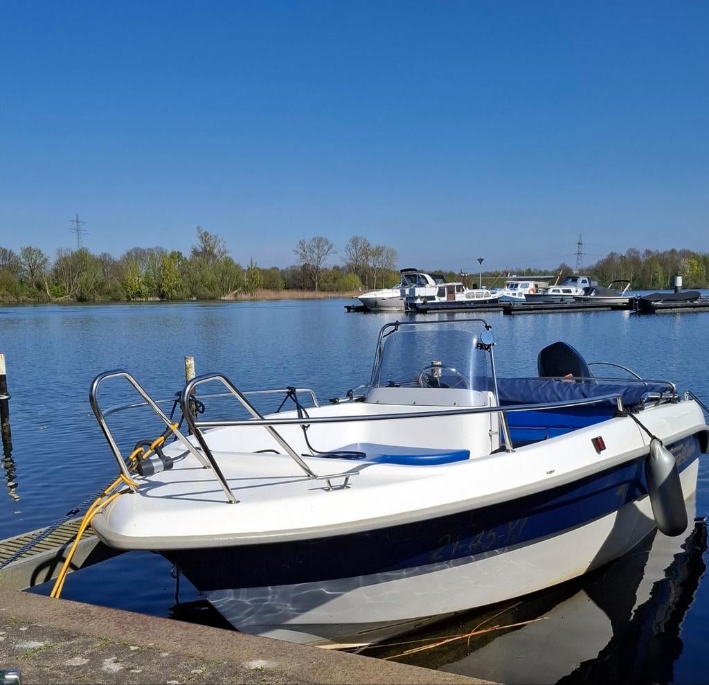 TopCraft 460 Revolution 50 pk Suzuki 4 takt met Kalf trailer, Watersport en Boten, Ophalen, Minder dan 70 pk, 3 tot 6 meter, Buitenboordmotor