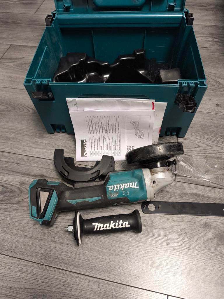 Makita slijptol DGA508 met accu en koffer, Ophalen of Verzenden