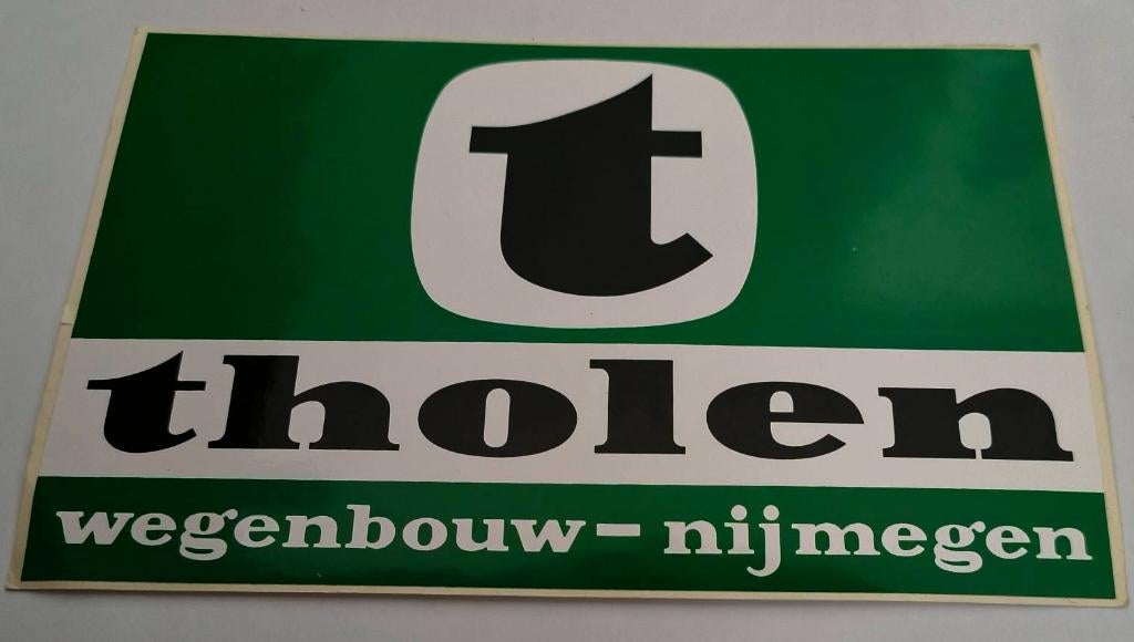 Sticker Tholen wegenbouw Nijmegen, Ophalen of Verzenden, Zo goed als nieuw, Bedrijf of Vereniging