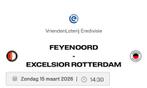 TE KOOP | 2x | tickets | kaarten | Feyenoord - Excelsior, Tickets en Kaartjes, Losse kaart, Twee personen, Maart, Buitenland