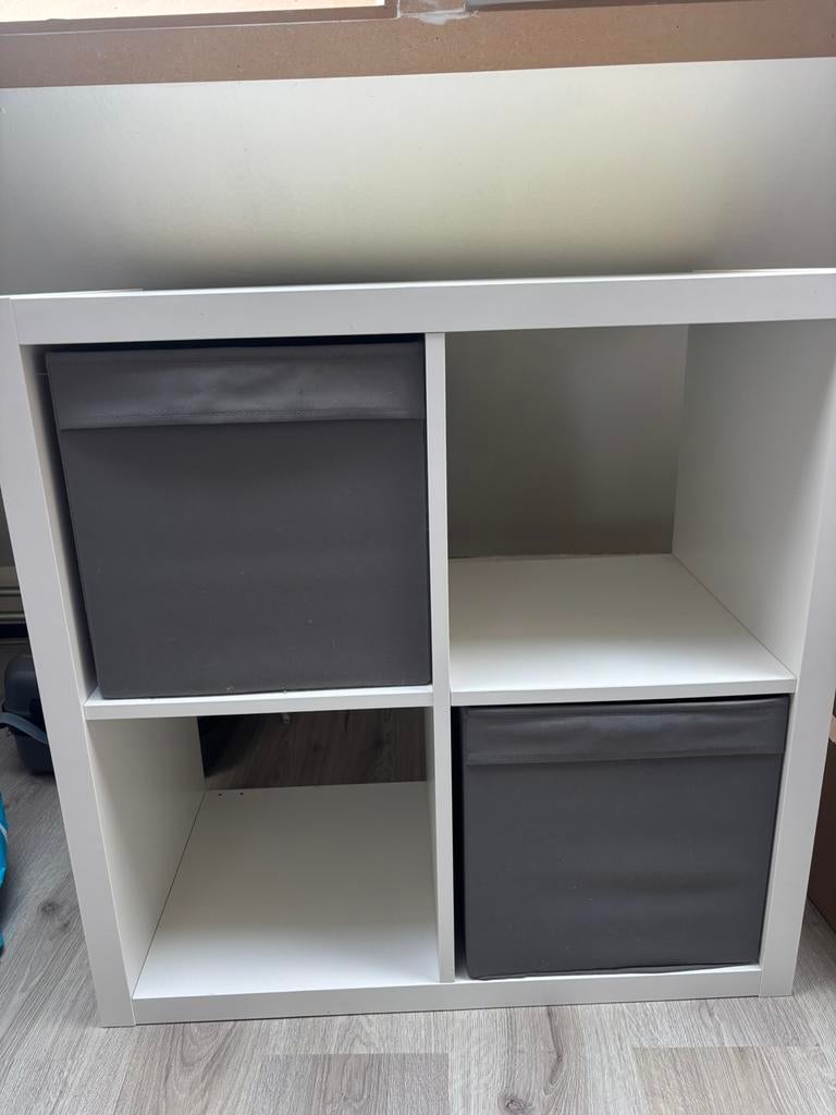 Ikea kallax met opbergvakken, Huis en Inrichting, Kasten | Wandmeubels, Ophalen, Zo goed als nieuw, Minder dan 150 cm, Minder dan 100 cm