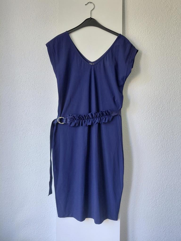 Juffrouw Jansen travel jurkje m, Maat 38/40 (M), Blauw, Ophalen of Verzenden, Zo goed als nieuw