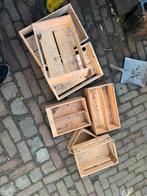 Houten kratjes, Huis en Inrichting, Woonaccessoires | Kisten, Ophalen of Verzenden, Zo goed als nieuw, Minder dan 50 cm