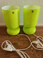 Twee groene ikea lykta tafellampen, Ophalen of Verzenden, Zo goed als nieuw, Glas, Minder dan 50 cm