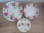 Mooie porseleinen borden met rozenpatroon- Nieuw!, Ophalen, Nieuw, Porselein, Bord(en)