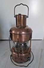 Antieke Koperen Scheepslamp / Navigatielamp, Ophalen of Verzenden