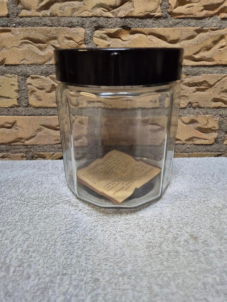 Vintage Nozon Schiedam glazen tabakspot / humidor, Ophalen of Verzenden