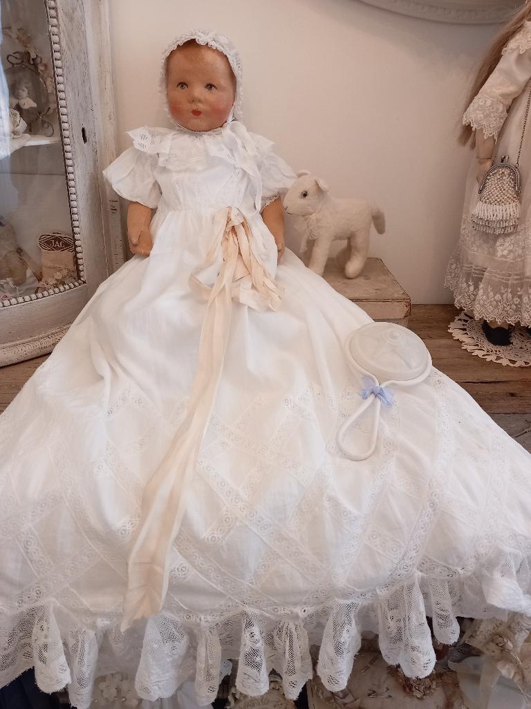 Prachtige Antieke doopjurk met mutsje., Ophalen of Verzenden, Zo goed als nieuw, Kleertjes