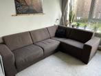 Grijze hoekbank - Gebruikt, een veer geknapt (vervangbaar), Ophalen, Gebruikt, Hoekbank, Stof