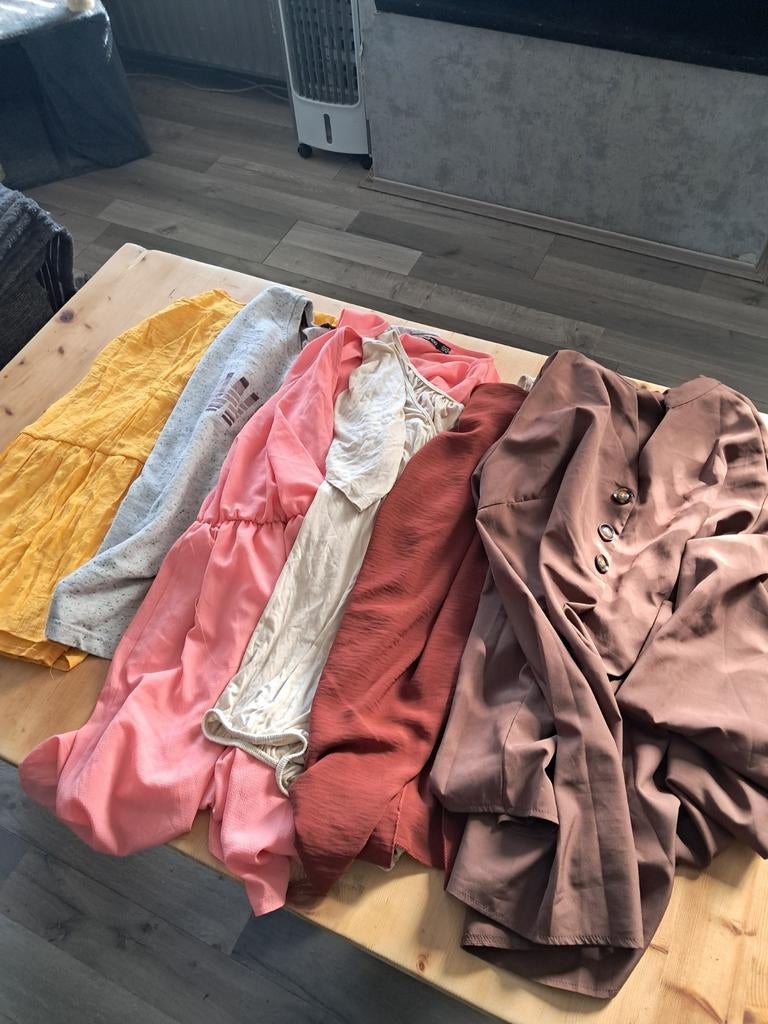 6 dames zomer shirts/blousjes/tuniek maat 46/48, Beige, Maat 46/48 (XL) of groter, Ophalen of Verzenden, Zo goed als nieuw