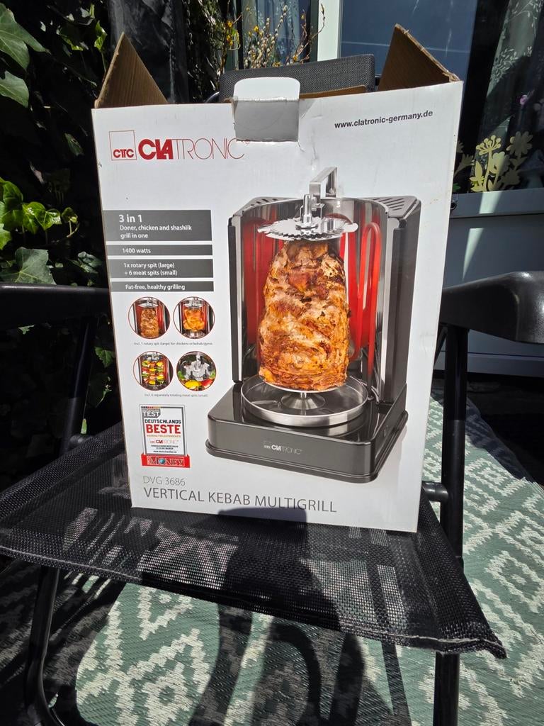 Verticale Kebab Multigrill - Clatronic DVG 3686, Ophalen of Verzenden, Zo goed als nieuw
