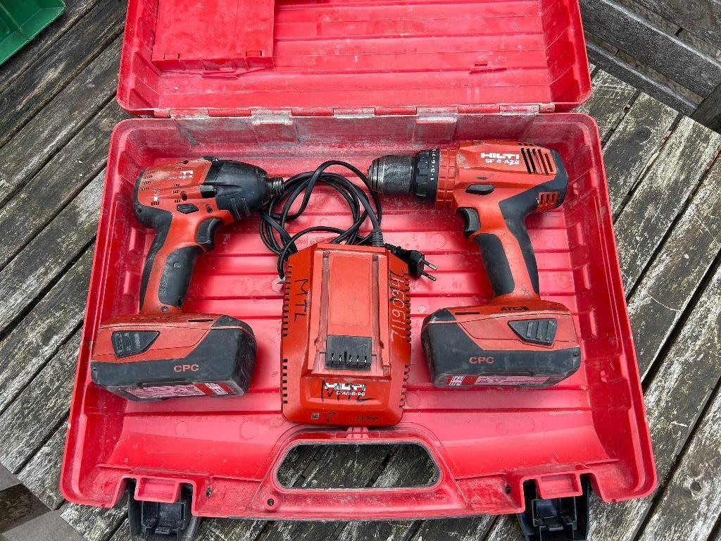 Hilti 18v boormachine set, Ophalen of Verzenden, Gebruikt, Boormachine, Variabele snelheid