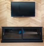 Zwart industrieel dressoir - tv meubel vitrine kast hout, Huis en Inrichting, Kasten | Dressoirs, Ophalen, Met deur(en), Landelijk brocante modern industrieel zwart