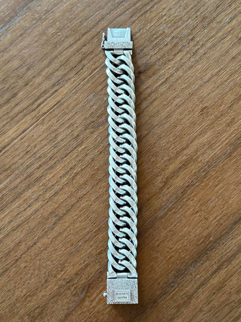 Buddha to Buddha CHAIN BIG, Sieraden, Tassen en Uiterlijk, Armbanden, Ophalen of Verzenden, Zo goed als nieuw, Zilver