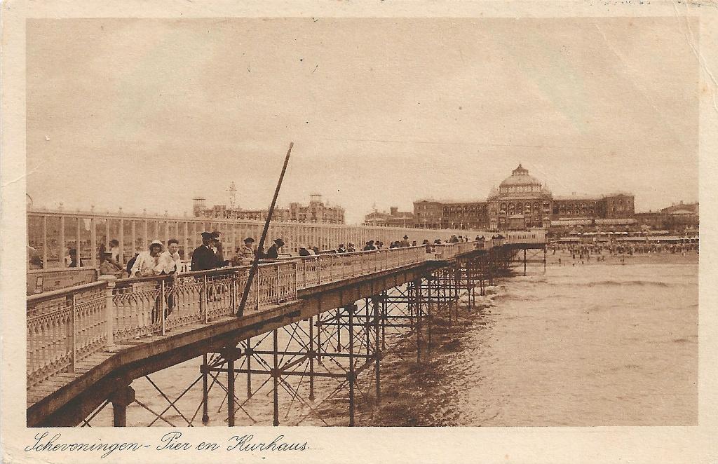 BF95-Scheveningen,Pier en Kurhaus,, Verzenden, 1920 tot 1940, Gelopen, Zuid-Holland