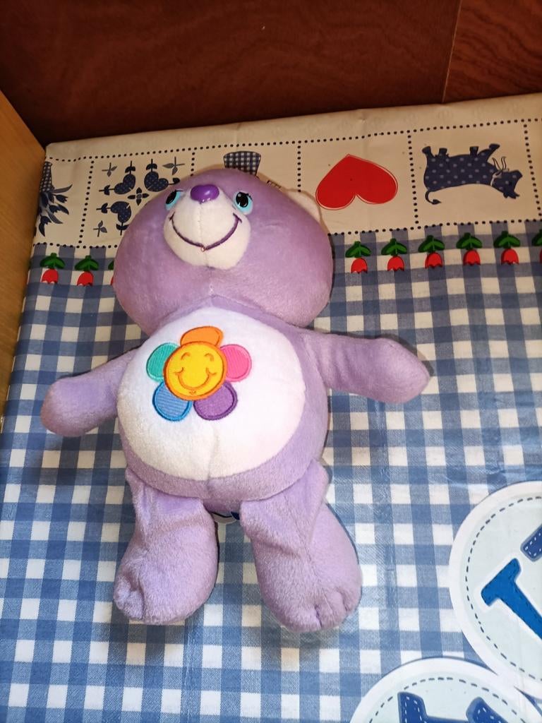 Paarse Troetelbeer knuffel troetelbeertjes 26 cm groot, Ophalen of Verzenden, Zo goed als nieuw, Overige typen