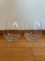 2 Glazen Vaasjes, Ophalen, Zo goed als nieuw, Glas, Minder dan 50 cm