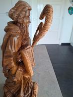 Houten beeld van Mozes met staf en de tafelen der wet, Ophalen of Verzenden
