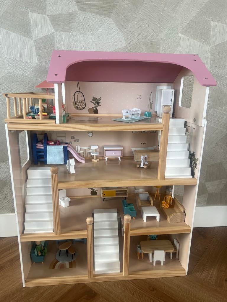 Poppenhuis roze Petite Amélie, Ophalen, Gebruikt, Poppenhuis