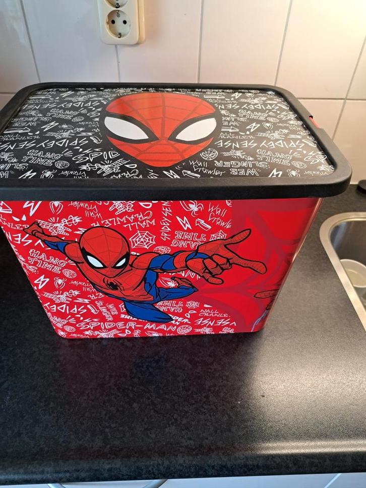 Spiderman opbergbox en schilderij - Set, Kinderen en Baby's, Speelgoed | Overig, Gebruikt, Jongen, Ophalen