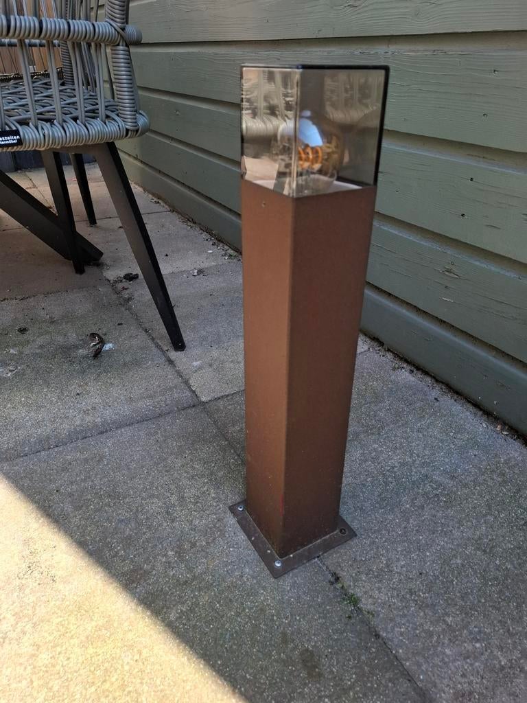 Denmark Industriële Staande Buitenlamp 50 cm Roestbruin IP44, Staal, Minder dan 50 watt, Staande lamp, Nieuw