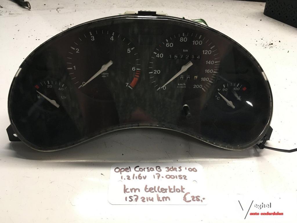 Opel Corsa B 1.2 16v Benzine 2000  1700152       Km Tellerkl, Gebruikt, -, -, Ophalen of Verzenden