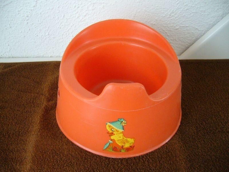 oranje Retro kinder - peuterpotje, Verzamelen, Retro, Ophalen of Verzenden, Huis en Inrichting