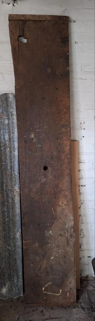 Oud doorleefd houten blad van werkbank, brocant, landelijk, Ophalen