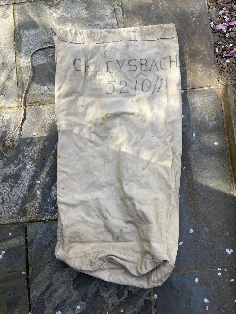 Engelse plunjezak met naam en stempel, Ophalen of Verzenden, Landmacht, Engeland, Overige typen