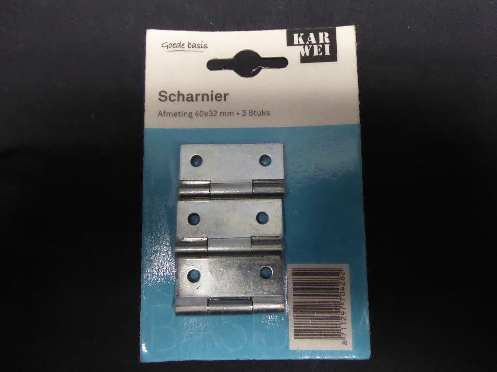 Scharnieren | Afm: 40x32 mm | 3 stuks, Ophalen of Verzenden, Nieuw