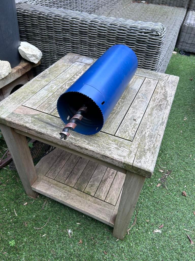 Gatenboor 130 rond voor bv rookgasdoorvoer in schuin dak., Doe-het-zelf en Verbouw, Gereedschap | Boormachines, Ophalen of Verzenden