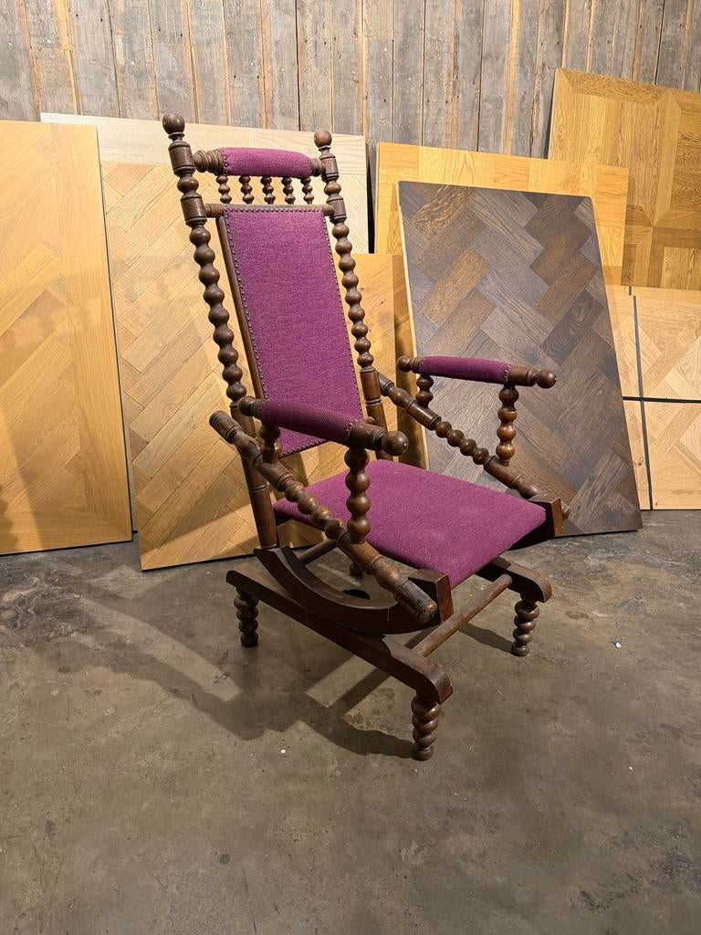 Antieke Deense schommelstoel, Antiek en Kunst, Antiek | Meubels | Stoelen en Banken, Ophalen of Verzenden