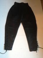 Retro zware zwarte lederen broek van richa pofmodel, Zwart, Nieuw, Ophalen of Verzenden, Maat 34 (XS) of kleiner