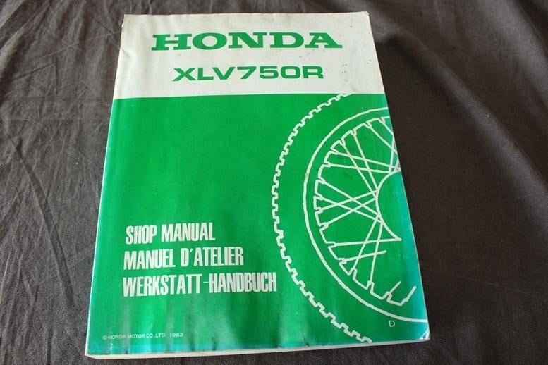 Honda XLV750R 1983 motorcycle shop manual XLV 750 R handbuch, Motoren, Ophalen of Verzenden, Honda