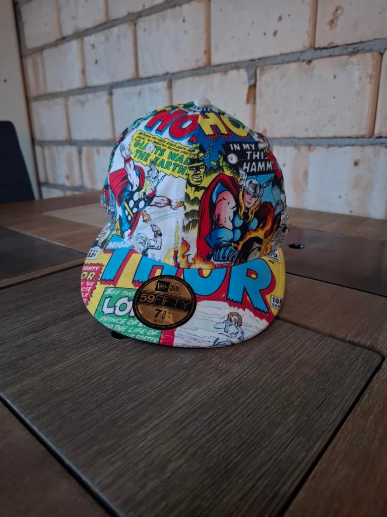 Vintage Marvel Thor Comics Pet - New Era 59FIFTY, Kleding | Heren, Hoeden en Petten, Zo goed als nieuw, Pet, 58 of 59 cm (L, 7¼ of ⅜ inch)