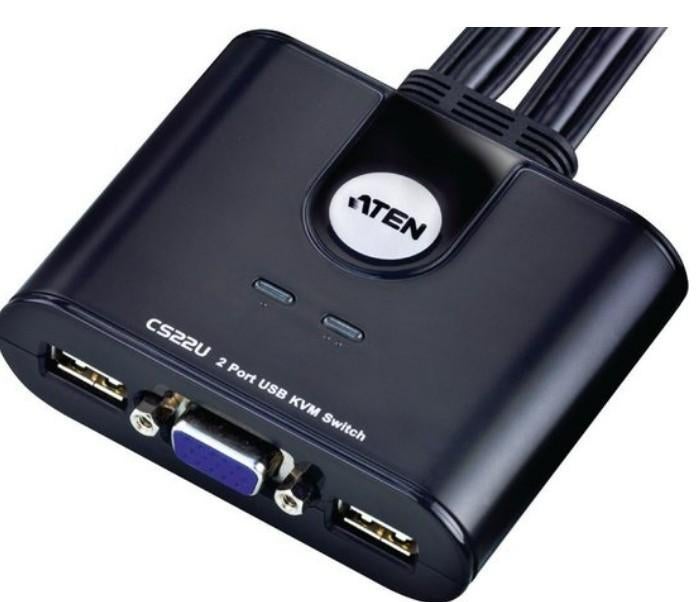 Aten switch voor 2 pc's op 1 monitor, Ophalen, Gebruikt