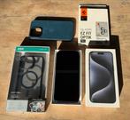 iPhone 15 Pro Max 256GB Blue Titanium + Accessoires, Telecommunicatie, Mobiele telefoons | Apple iPhone, 256 GB, Blauw, Ophalen of Verzenden