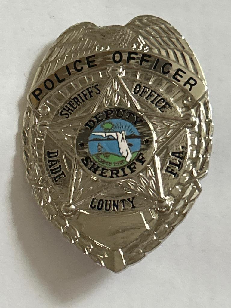 Deputy Sheriff badge  Dade County Florida USA Police Officer, Verzenden, Landmacht, Amerika, Embleem of Badge