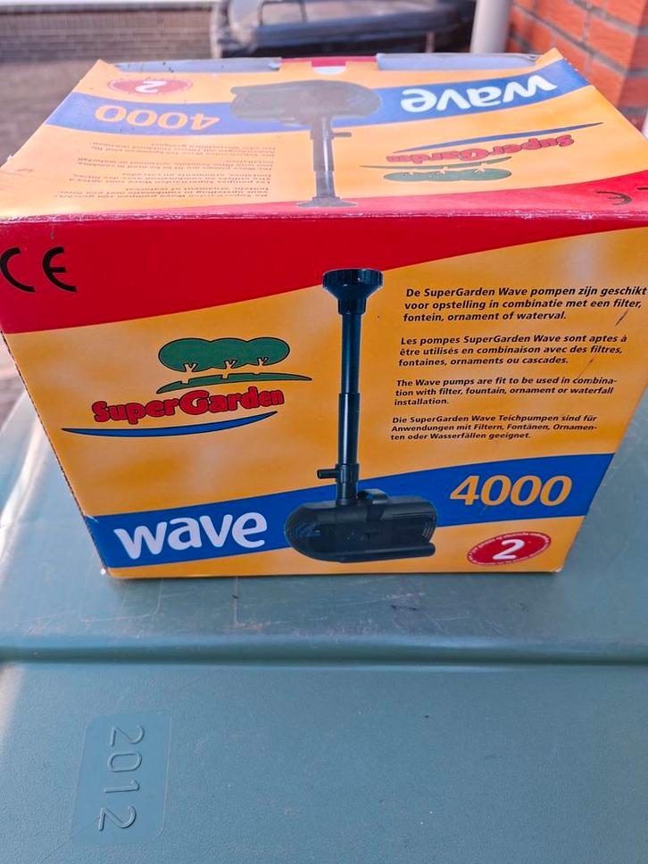 SuperGarden Wave 4000 fonteinpomp - Nieuw in doos, Tuin en Terras, Waterpompen, Nieuw, Elektrisch, Overige typen, Ophalen of Verzenden