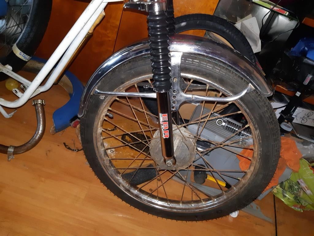 Bromfiets oldtimer onderdelen, wielen, uitlaat, erc, Ophalen of Verzenden, Gebruikt, Overige typen, Overige merken