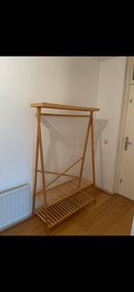 Kledingrek van bamboe hout, Ophalen, Zo goed als nieuw
