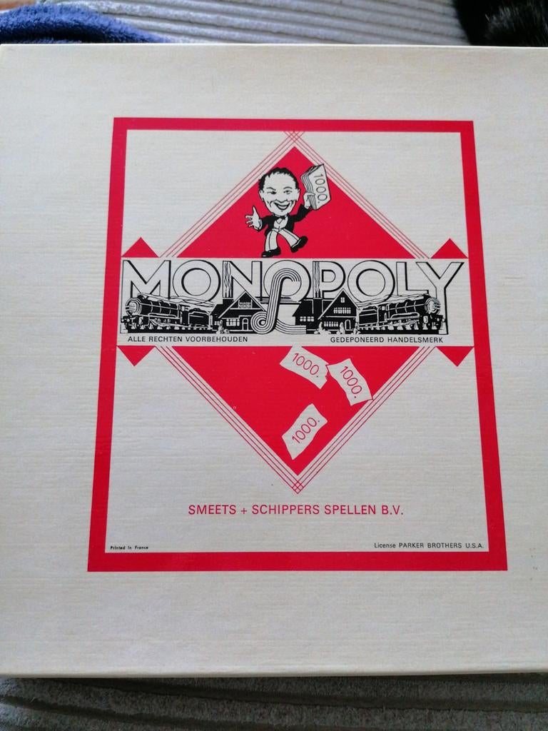 Vintage Monopoly Bordspel, Hobby en Vrije tijd, Gezelschapsspellen | Bordspellen, Smeets + Schippers Spellen B.V., Gebruikt, Vijf spelers of meer
