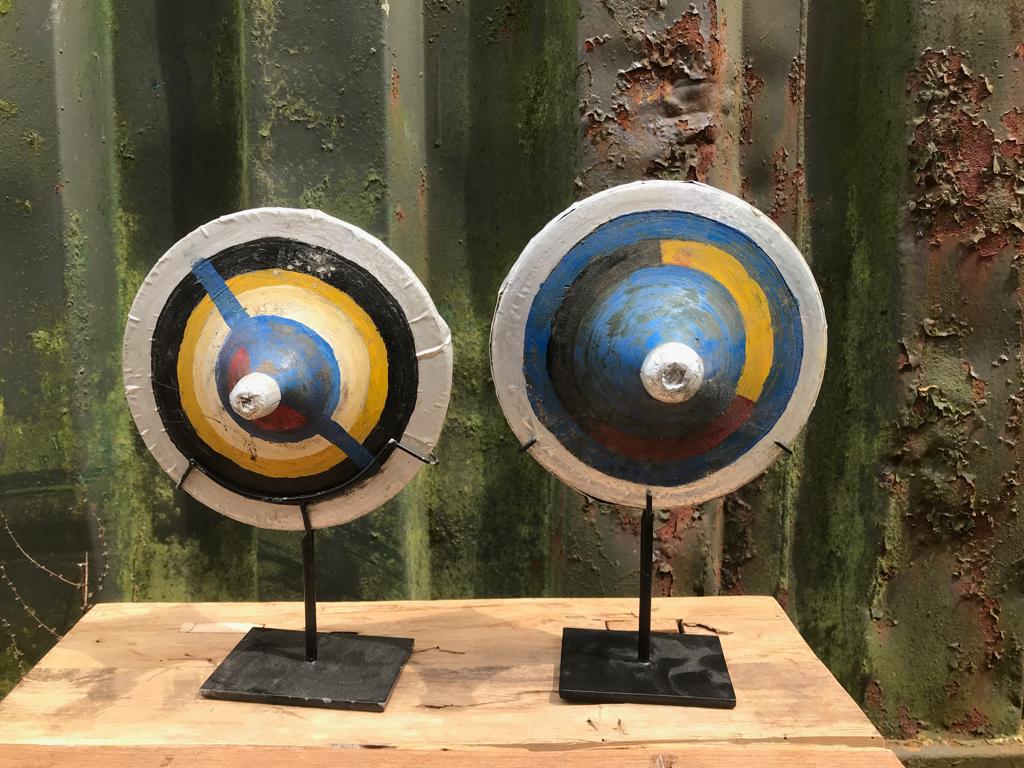 Oude oosterse Java tol op decoratie statief uit Indonesie, Antiek en Kunst, Ophalen of Verzenden