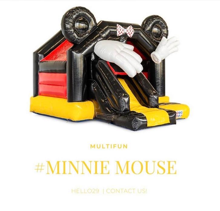 Minnie Mouse Springkussen te huur - verhuur- huren!, Hobby en Vrije tijd, Feestartikelen | Verhuur, Zo goed als nieuw, Ophalen