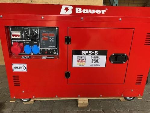 Bauer GFS 6 diesel generator (NIEUW), Doe-het-zelf en Verbouw, Aggregaten, Nieuw, Dieselolie, Minder dan 5 kVA, Elektrisch startend